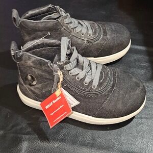 NWT Billy Kids Black Canvas DR Short Wrap High II Sneakers 1XW 1 XW‎